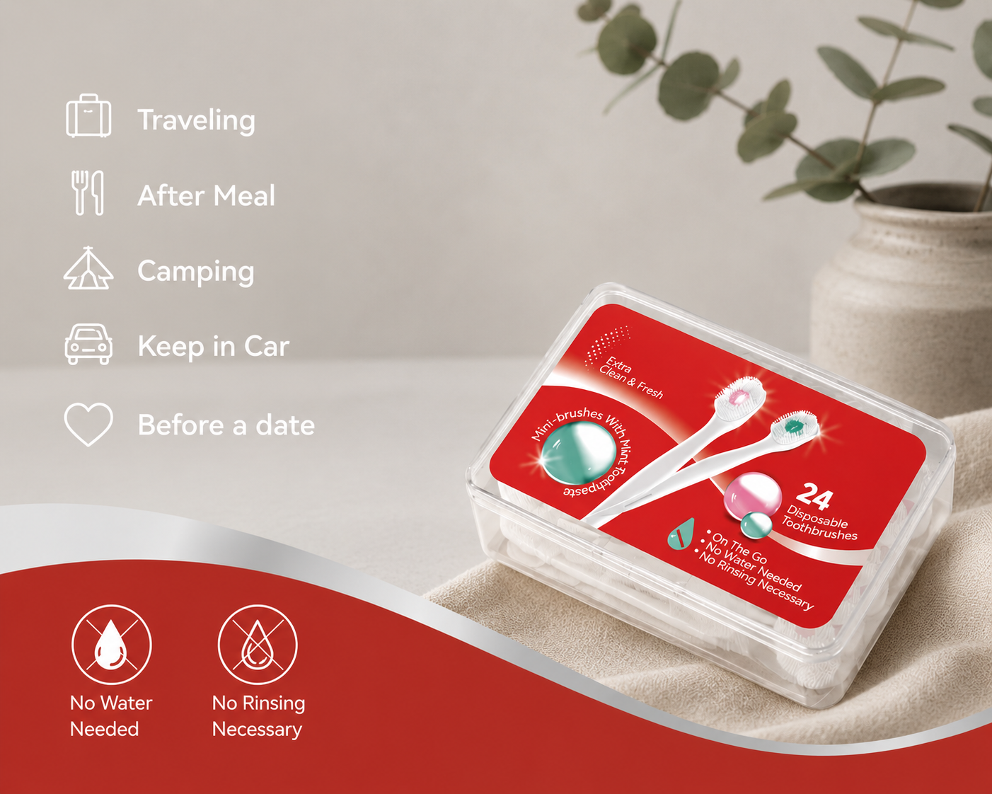 Disposable Portable Travel Toothbrushes